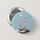 Howling Arctic Wolf Button (Vorne & Hinten)