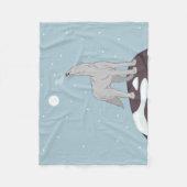Howling Arctic Wolf Fleecedecke (Vorderseite)