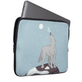 Howling Arctic Wolf Laptopschutzhülle (Vorne Rechts)