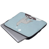 Howling Arctic Wolf Laptopschutzhülle (Vorne Knopf)