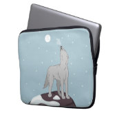 Howling Arctic Wolf Laptopschutzhülle (Vorderseite Links)