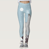 Howling Arctic Wolf Leggings (Vorderseite)