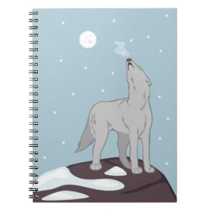 Howling Arctic Wolf Notizblock