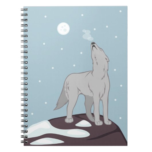 Howling Arctic Wolf Notizblock (Vorderseite)