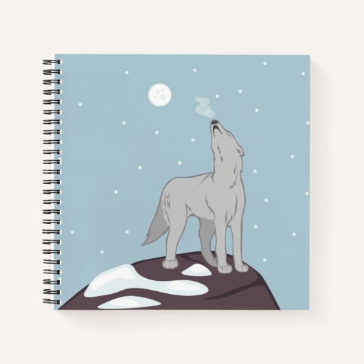 Howling Arctic Wolf Notizbuch (Vorderseite)