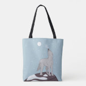 Howling Arctic Wolf Tasche (Rückseite)