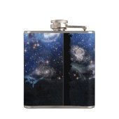 Howling Arctic Wolf Wildlife Flachmann (Rückseite)