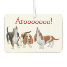 Howling Basset Hound Hunde Air Freshener