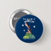 Howling Basset Hound Night Button (Vorne & Hinten)
