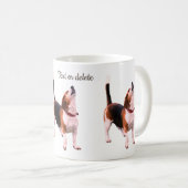 Howling Beagle Dog Lover Personalisiert Kaffeetasse (VorderseiteRechts)