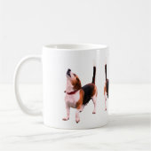 Howling Beagle Dog Lover Personalisiert Kaffeetasse (Links)