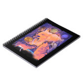 Howling Cosmic Wolves Moon Space Wolf Notizblock (Linke Seite)