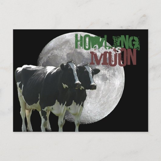 Howling Cows Moon Postkarte (Vorderseite)