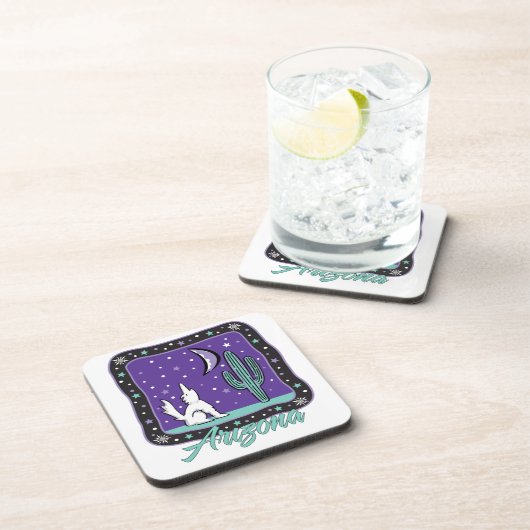 Howling Coyote Arizona Getränkeuntersetzer (Rechte Seite)