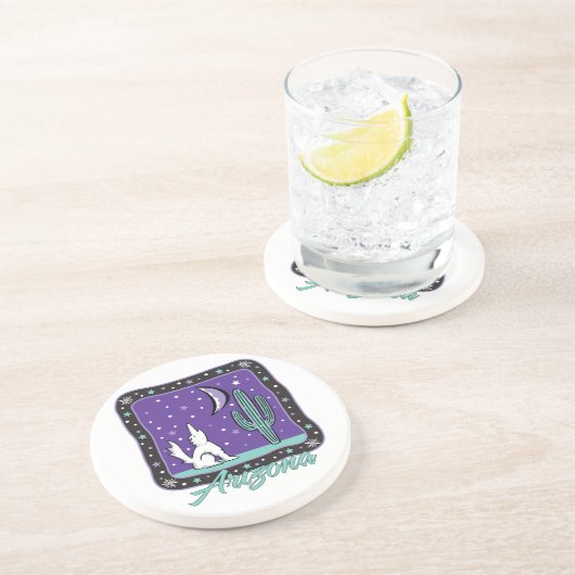 Howling Coyote Arizona Untersetzer (Seite)