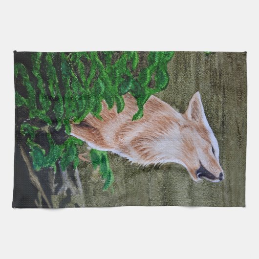 Howling Coyote Geschirrtuch (Horizontal)