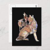 Howling Coyote Pack, Animal, Nature Wildlife Postkarte (Vorne/Hinten)