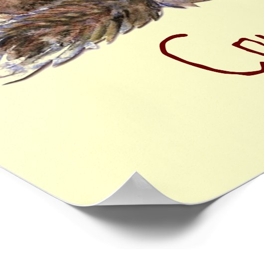 Howling Coyote Poster (Ecke)