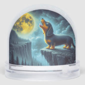 Howling Dackel Schneekugeln (Rückseite)