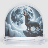 Howling Dackel Schneekugeln (Rückseite)