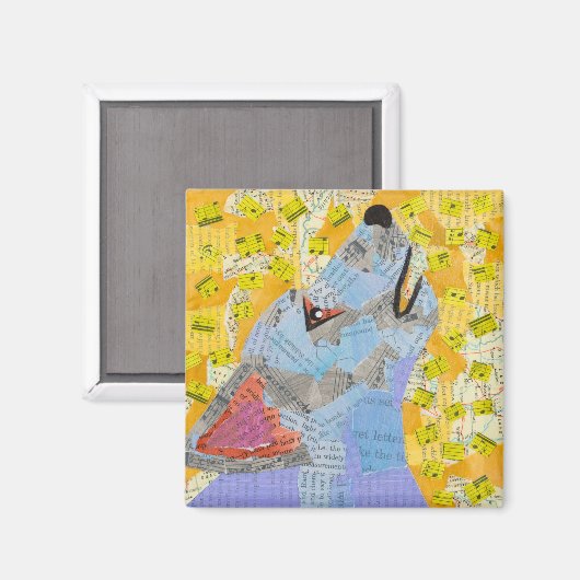 Howling Dog Magnet (Vorderseite/Rückseite)