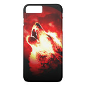 Howling Gray Wolf auf dem Mond Case-Mate iPhone Hülle (Rückseite)