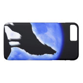 Howling Gray Wolf auf dem Mond Case-Mate iPhone Hülle (Rückseite (Horizontal))