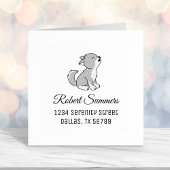 Howling Gray Wolf Pup-Adresse Permastempel