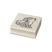 Howling Gray Wolf Pup Gummistempel (Stempel)