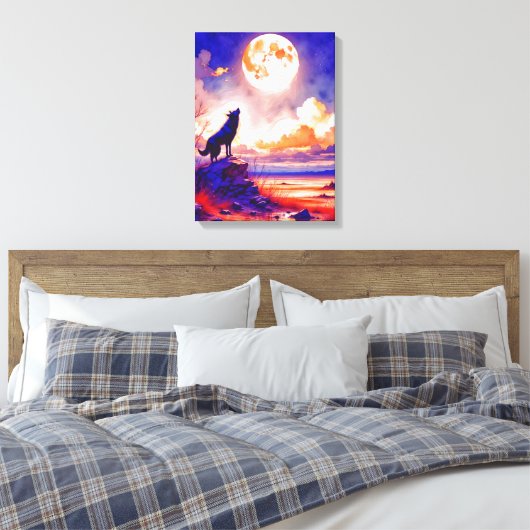 howling leinwanddruck (Insitu (Schlafzimmer))