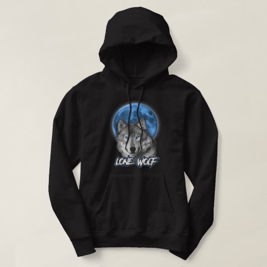 Howling Lone Wolf Shirt auf dem Mond Geschenk Funn (Design vorne)