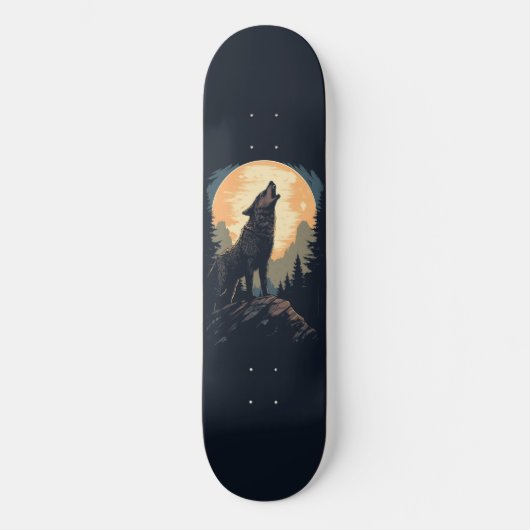 Howling Lone Wolf Skateboard Deck (Vorderseite)