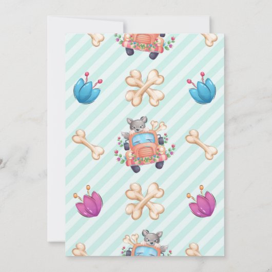 Howling mit Joy Niedlich Wolf Boy Baby Shower Einladung (Rückseite)