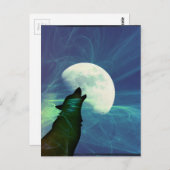 Howling Moon Postkarte (Vorne/Hinten)