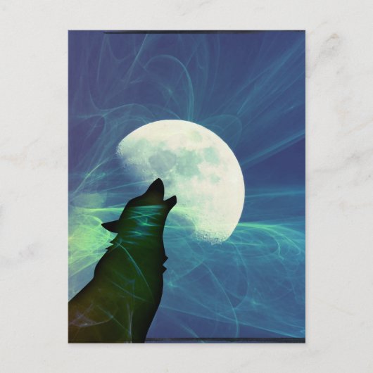 Howling Moon Postkarte (Vorderseite)
