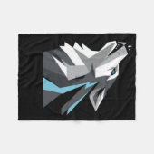 Howling Moon Sticker Fleecedecke (Vorderseite (Horizontal))