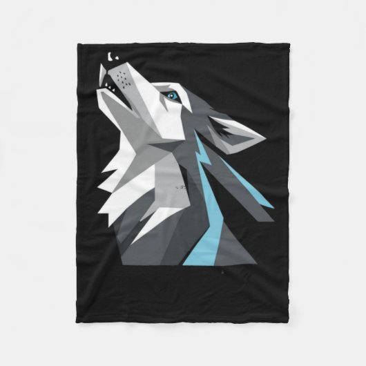Howling Moon Sticker Fleecedecke (Vorderseite)