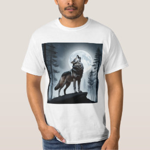 Howling Moon Wolf T-Shirt