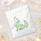 Howling Pastel Green Wolf Geschenktütchen (Ausgeschnitten)