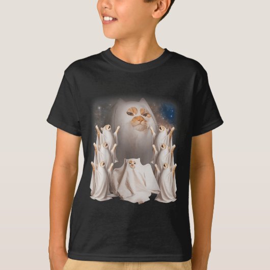 Howling Ritual Giant Ghost Cat Meme Funny Weird Ha T-Shirt (Vorderseite)