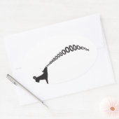 Howling Subaru Dog Ovaler Aufkleber (Umschlag)