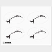 Howling Subaru Dog Ovaler Aufkleber (Blatt)