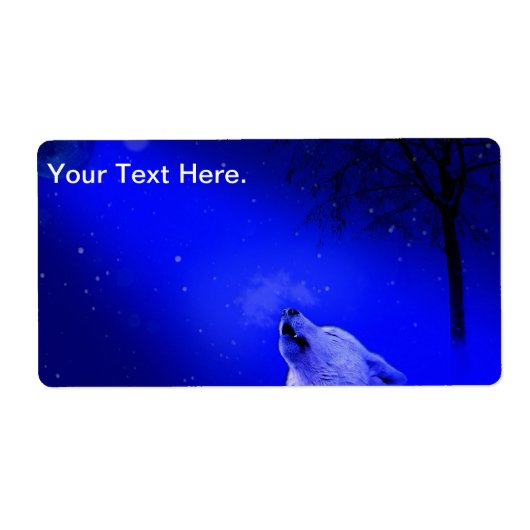 Howling Timber Wolf in der schneesichtigen Nacht (Vorne)