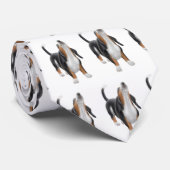 Howling Trikolated Basset Hound Krawatte (Gerollt)