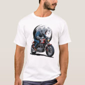 Howling Werewolf Cafe Racer Biker Full Moon T-Shirt (Vorderseite)