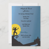 Howling Werewolf-Halloween-Party Einladung (Rückseite)