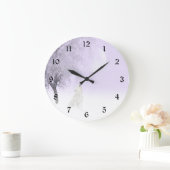 Howling white wolf große wanduhr (Zuhause)