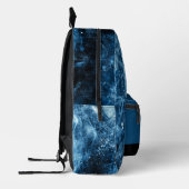 Howling Wolf abstrakt blaue Monogram Bedruckter Rucksack (Links)