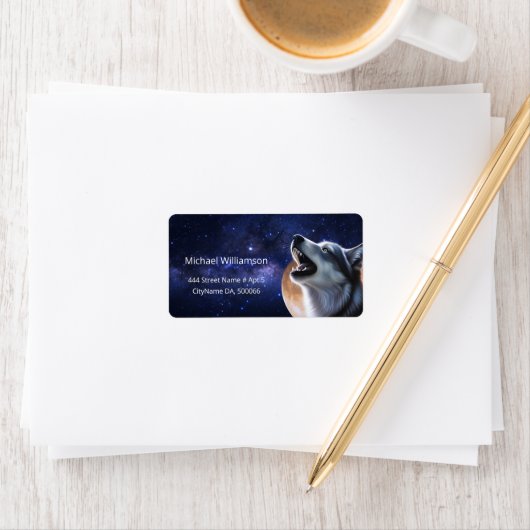 Howling Wolf Adressaufkleber (Insitu)