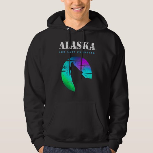 Howling Wolf Alaska Native American Alaska Tribal Hoodie (Vorderseite)